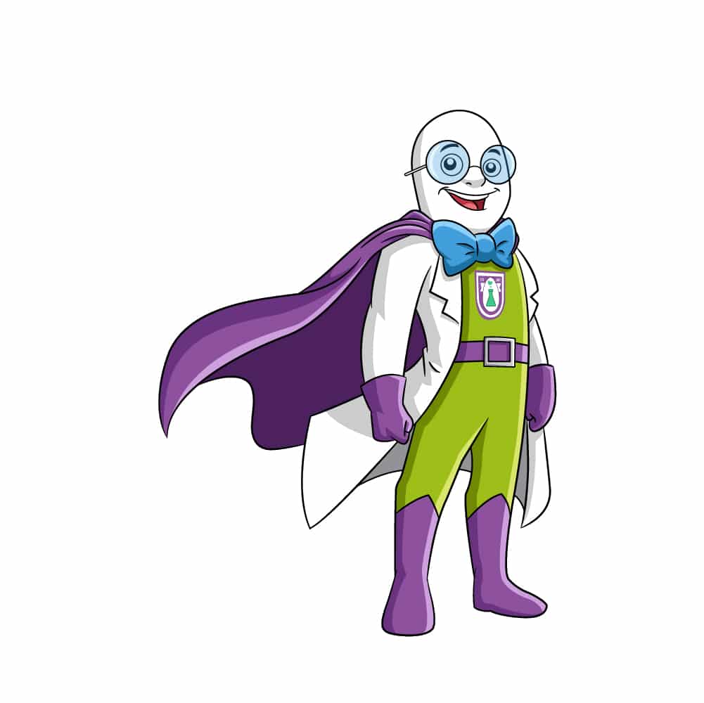 Superhero Professor Egghead (male)